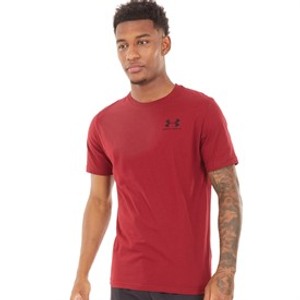 Under Armour Mens UA Sportstyle Left Chest Short Sleeve T-Shirt Cardinal/Black