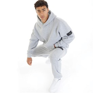 Avant Garde Mens Badge Tracksuit Light Grey Marl