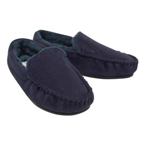 Onfire Mens Memory Foam Driving Moccasin Slippers Navy