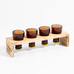 4 Pack Novelty Beer Top Shot Glasses with Stand