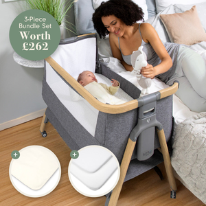 Essentials CoZee Air Bedside Crib & Bedding Bundle