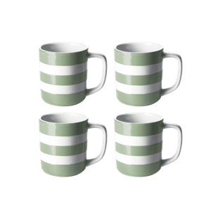 Set of 4 Willow Green mugs 10oz/28cl