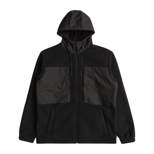 Billabong Mens Boundary Sherpa Zip Up Hoodie - M / Black - M / Black