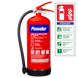 6kg Dry Powder Extinguisher + Free Sign