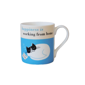 Happiness is Working from Home Mug, Turquoise