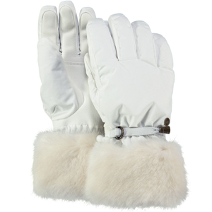 Barts Womens Empire Waterproof Faux Fur Skiing Gloves - L / White - L / White