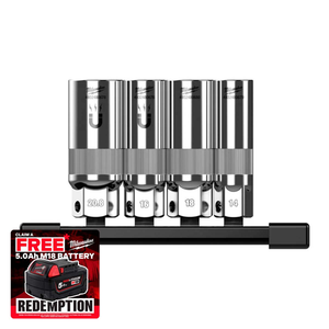 Milwaukee 4932498383 3/8" Drive Spark Plug Socket Set (4 Pieces)