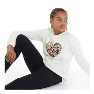 Board Angels Girls Sweatshirt And Leggings Set Beige/Black