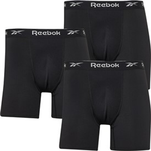 Reebok Mens Ainslie Performance Three Pack Medium Trunks Black