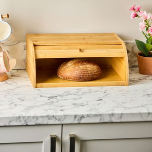 Bamboo Roll Top Bread Bin