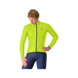 Castelli Squall Shell Jacket - Electric Lime Black - XL