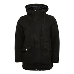 Brave Soul Mens Deans Gate Parka Black