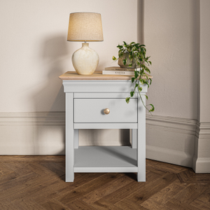Francis Pebble Grey Lamp Table