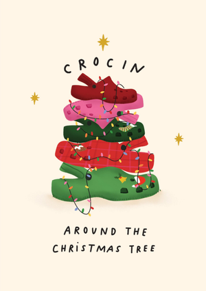 Crocin Around The Christmas Tree Funny Scribbler Card