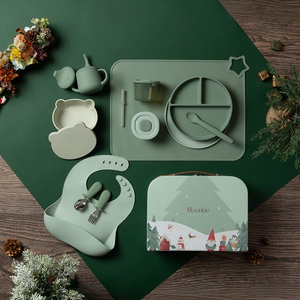 Default Title Flash Sale: Christmas First Bites Gift Set (Sage/Mint)
