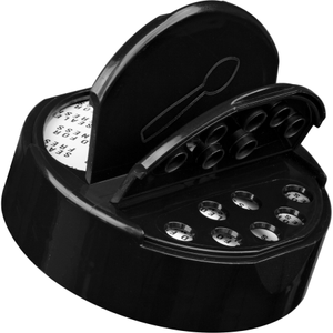 63mm 63-485 Black Dual Flapper Cap, 7 Holes, HIS for PET/PVC (Printed)