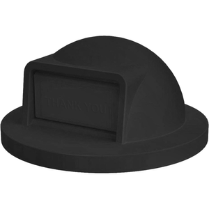 55 Gallon Drum Black Plastic Dome Top Trash Receptacle Lid