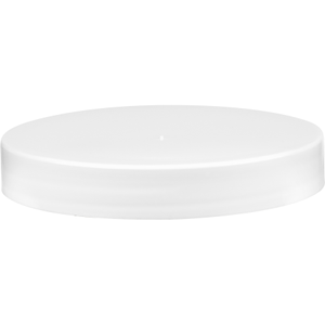89mm 89-400 White Smooth Plastic Cap, Unlined