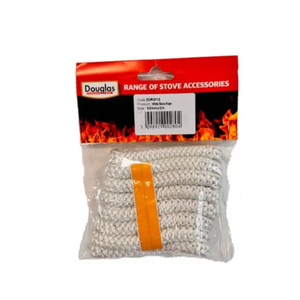 Douglas White Stove Fire Rope 12mm x 2m – High-Temperature Seal for Stoves & Flue Systems