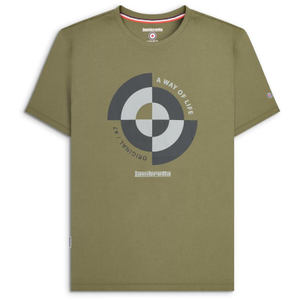 Lambretta Mens Target Quadrant Big & Tall T-Shirt - 4XL / Khaki