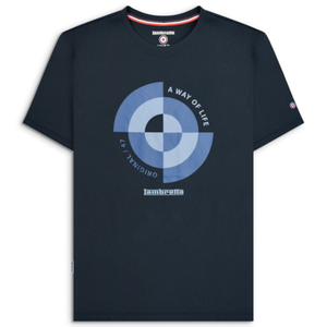 Lambretta Mens Target Quadrant Big & Tall T-Shirt - 5XL / Navy