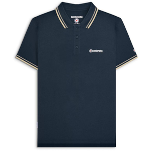 Lambretta Mens Twin Tipped Big & Tall Polo Shirt - 5XL / Navy/Cinder/Cream