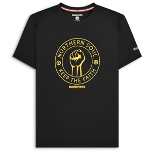 Lambretta Mens Northern Sou Big & Tall T-Shirt - 4XL / Black/Gold