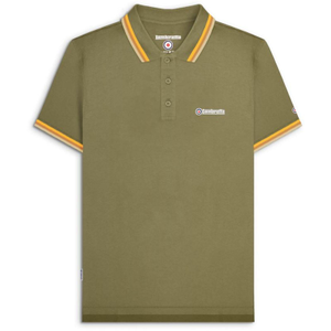 Lambretta Mens Triple Tipped Big & Tall Polo Shirt - 5XL / Khaki/Gold/Tobacco/Cream