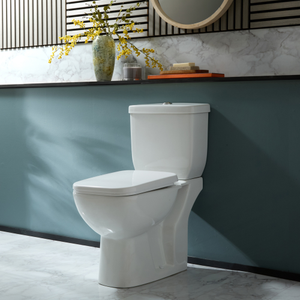 Milano Hatton - Modern Close Coupled Toilet with Soft Close Seat and Chrome Flush Button