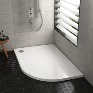Hudson Reed Right Handed Offset Quadrant Pearlstone Shower Tray 1200 x 800 x 40