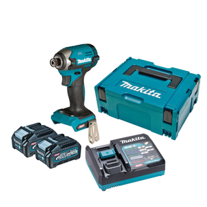 Makita TD003GM201 40Vmax XGT Cordless Impact Driver - 2 x 4.0Ah Batts, Charger &amp; Makpac 2 Case