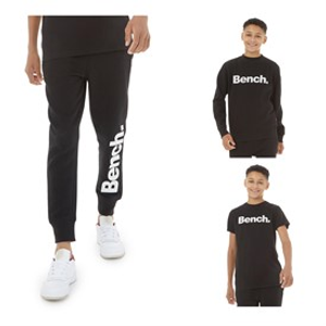 Bench Boys Awter T-Shirt Sweatshirt And Joggers Three Pack Set Black