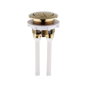 Dual Push Flushing Button For Close Coupled Toilet Water Tank 4.8cm Round - Brushed Brass
