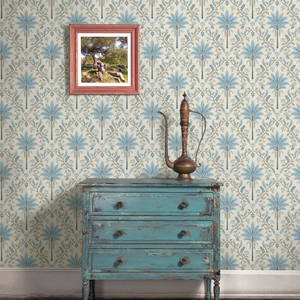 Holden Decor Eastern Horizons Palm Trellis Blue Wallpaper - 13751