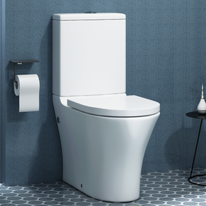 Peak Rimless Close Coupled Toilet and Soft Close Seat with Cistern