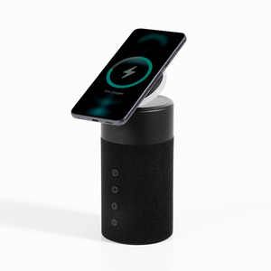 X Echo 4 in 1 Bluetooth Cylinder Speaker with Wireless Charging Stand