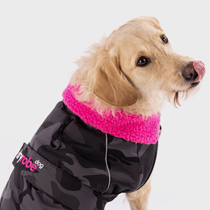 dryrobe Dog Robe Coat - XL / Black Camouflage Pink