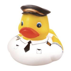 Rubber Pilot Duck Toy