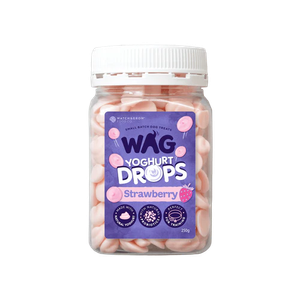 Wag Yoghurt Drops Strawberry Dog Treats 250g