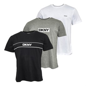 DKNY Mens Scorpions Three Pack T-Shirts Black/White/Grey Marl