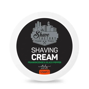 The Shave Factory Shaving Cream Bowl Frankincense & Black Pepper 125ml