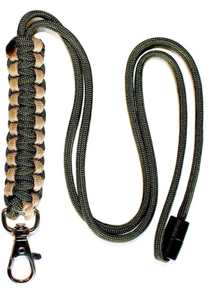 Cream &amp; Olive Green - Cobra Lanyard