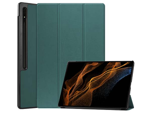 Slim Synthetic Leather Flip Case with Stand for Samsung Galaxy Tab S10 Ultra - Teal