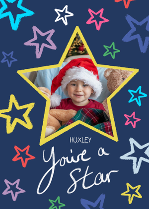You're A Star Photo Upload Christmas Card