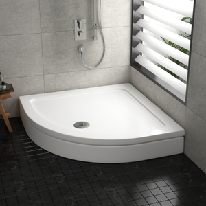 Hudson Reed Quadrant 900 x 900 x 40 Pearlstone Shower Tray with Riser Kit