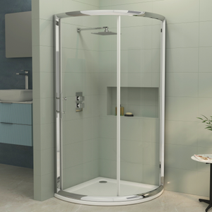 Bow 860 x 860mm Quadrant Shower Enclosure with Acrylic Tray - 6mm Single Door