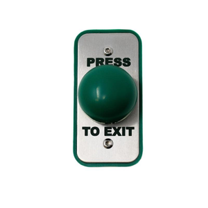 Green Dome Momentary Press To Exit Button - SSS - Architrave