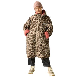 Regatta Kids Spirit Of Adventure Waterproof Changing Robe - 5 - 9 Yrs / Leopard Print