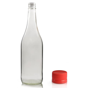750ml Clear Glass Juice Bottle With MCA Screw Cap - Red
