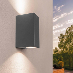 LED Outdoor Wall Light - GU10 - Waterproof - Up Down Light - Anthracite - Modern - Rectangular - Dimmable